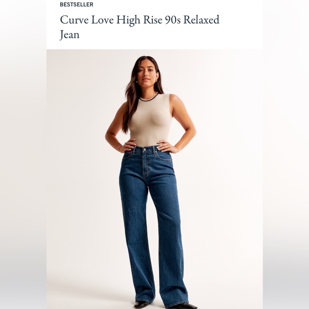 Curve Love High Rise Relaxed Jean - Size 25 Regular in Dark